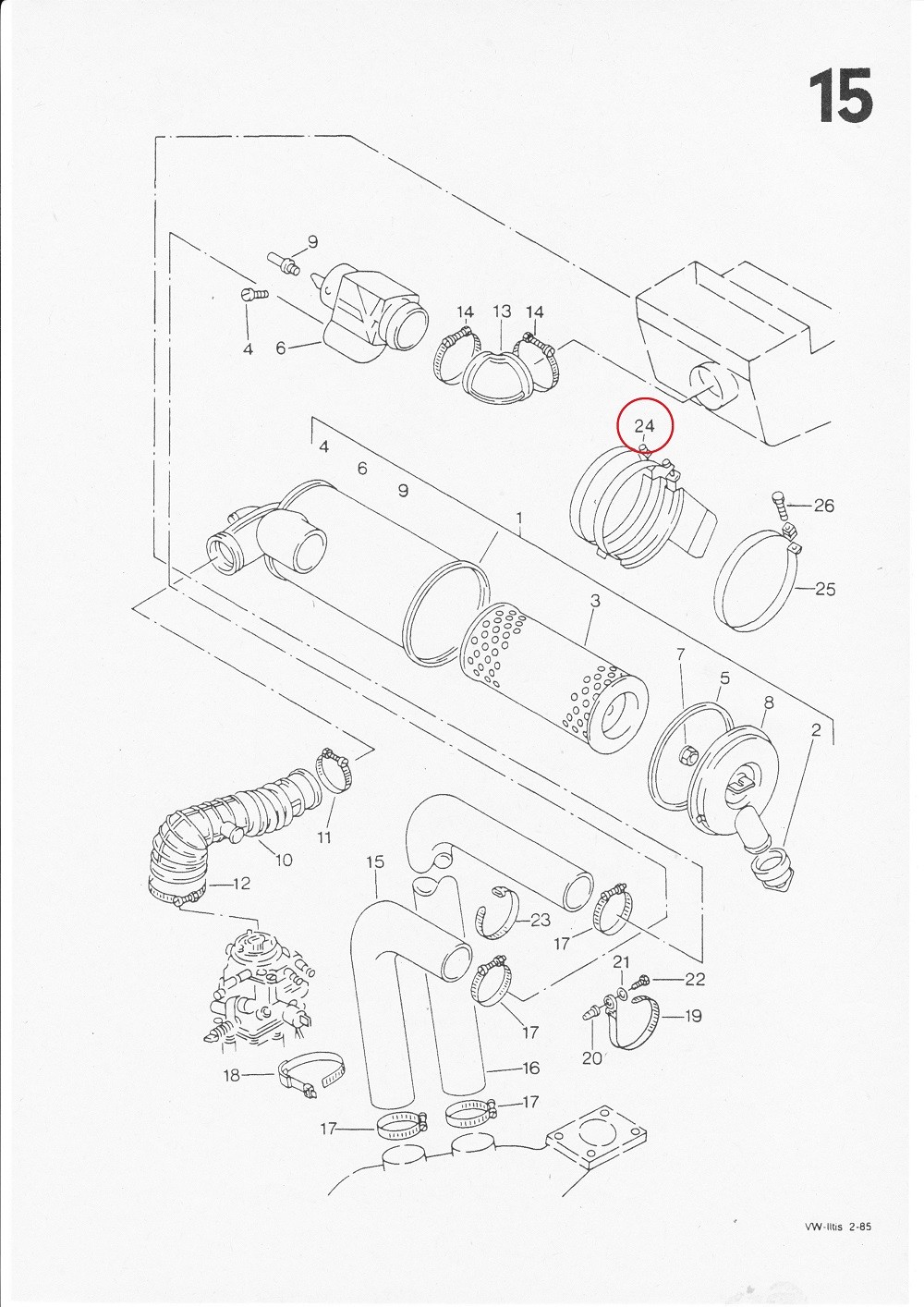 AG Automotive Tankdeckel Gummihalter Luftfiltergehäuse, (1-tlg